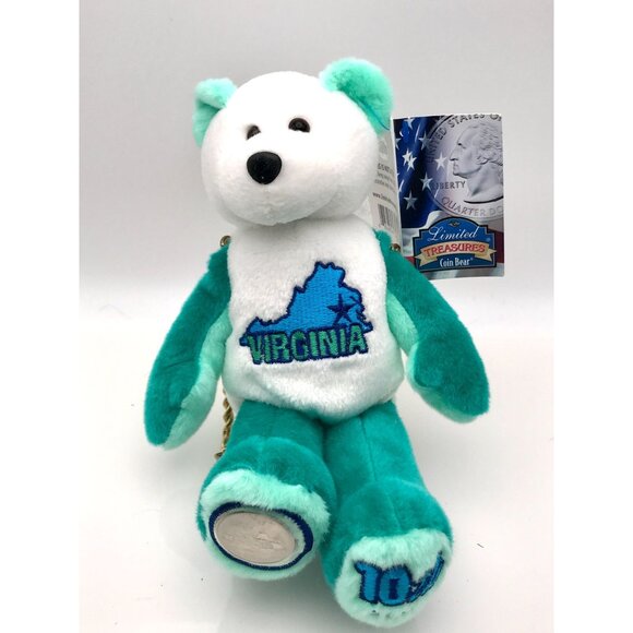 New State Coin Bear Set Limited Treasures First 12 States Colonies Collectible - Picture 11 of 16